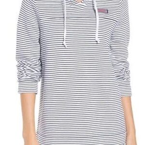Vineyard Vines Navy and White Striped Hoodie